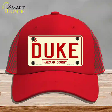 Duke Novelty License Plate Hat Mesh / Red