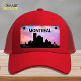 Montreal Silhouette Novelty License Plate Hat Mesh / Red