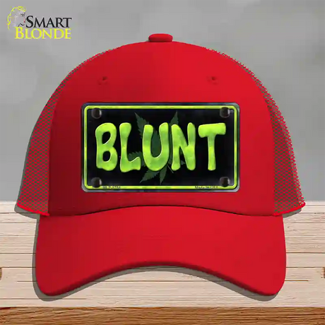 Blunt Novelty License Plate Hat Mesh / Red