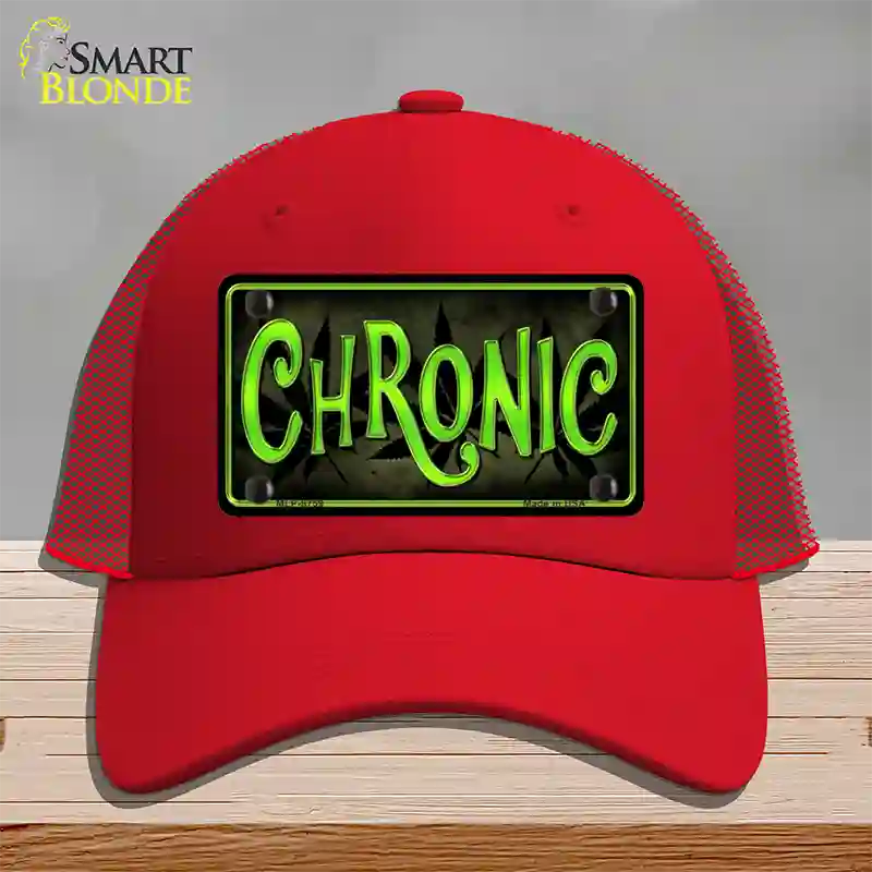 Chronic Novelty License Plate Hat Mesh / Red