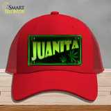 Juanita Novelty License Plate Hat Mesh / Red