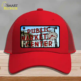 Pikes Place Novelty License Plate Hat Mesh / Red