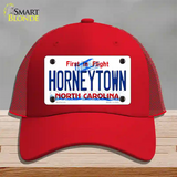 Horneytown North Carolina Novelty License Plate Hat Mesh / Red