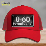 0 To 60 Novelty License Plate Hat Mesh / Red