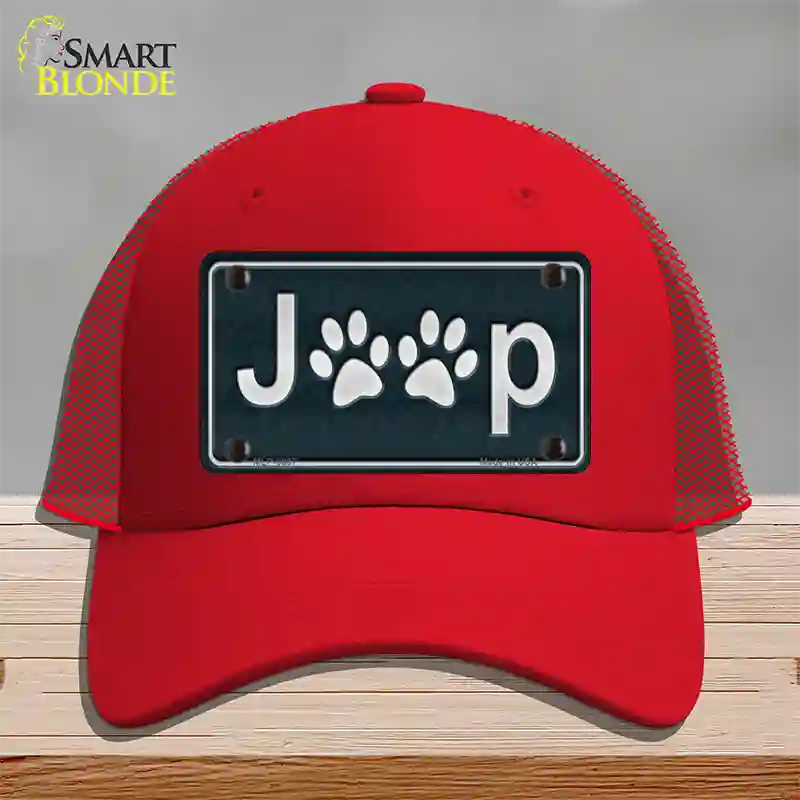 J**p Novelty License Plate Hat Mesh / Red