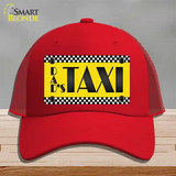 Dads Taxi Novelty License Plate Hat Mesh / Red