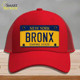 Bronx New York Novelty License Plate Hat Mesh / Red