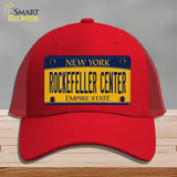 Rockefeller Center New York Novelty License Plate Hat Mesh / Red