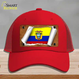 Ecuador Flag Scroll Novelty License Plate Hat Mesh / Red