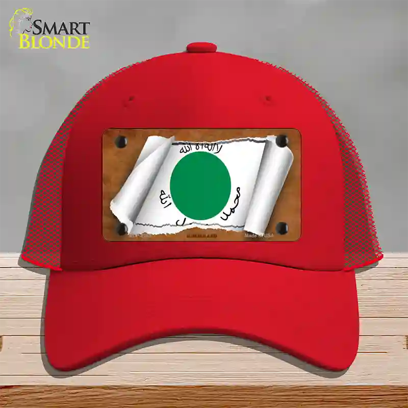 Somaliland Flag Scroll Novelty License Plate Hat Mesh / Red