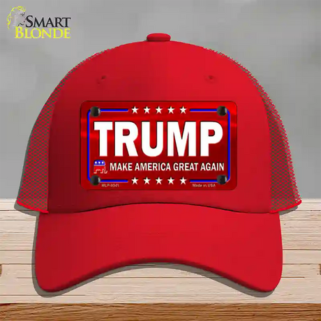 Trump Red Novelty License Plate Hat Mesh / Red