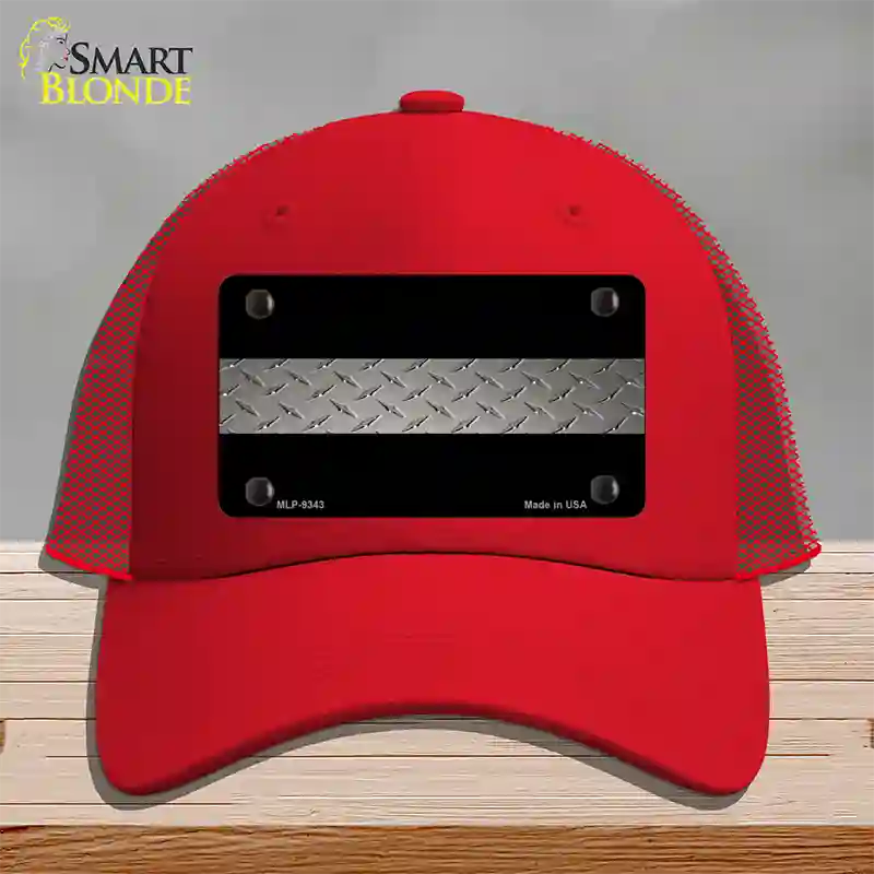 Corrections Diamond Novelty License Plate Hat Mesh / Red