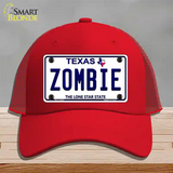 Zombie Texas Novelty License Plate Hat Mesh / Red