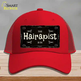 Hairapist Novelty License Plate Hat Mesh / Red