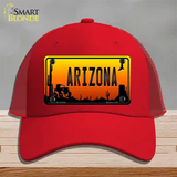 Jeep Arizona Scenic Novelty License Plate Hat Mesh / Red