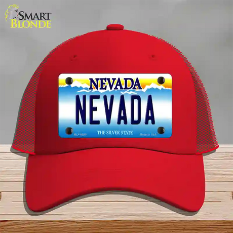 Nevada Nevada Novelty License Plate Hat Mesh / Red