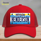 Henderson Nevada Novelty License Plate Hat Mesh / Red