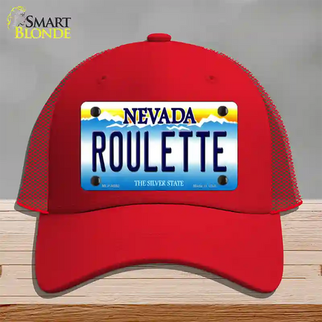 Roulette Nevada Novelty License Plate Hat Mesh / Red