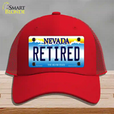 Retired Nevada Novelty License Plate Hat Mesh / Red