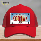 Kodiak Alaska State Novelty License Plate Hat Mesh / Red