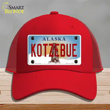 Kotzebue Alaska State Novelty License Plate Hat Mesh / Red