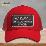 Friday Novelty License Plate Hat Mesh / Red