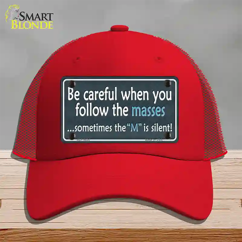 Be Careful Novelty License Plate Hat Mesh / Red