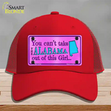 Alabama Girl Novelty License Plate Hat Mesh / Red