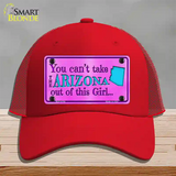 Arizona Girl Novelty License Plate Hat Mesh / Red