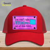 Wyoming Girl Pink Novelty License Plate Hat Mesh / Red