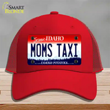 Moms Taxi Idaho Novelty License Plate Hat Mesh / Red