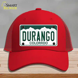 Durango Colorado Novelty License Plate Hat Mesh / Red