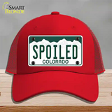 Spoiled Colorado Novelty License Plate Hat Mesh / Red