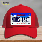 Moms Taxi South Dakota Novelty License Plate Hat Mesh / Red