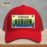 Auburn Alabama Novelty License Plate Hat Mesh / Red