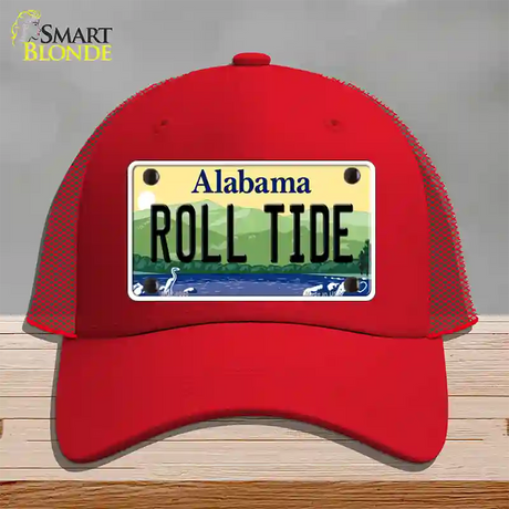 Roll Tide Alabama Novelty License Plate Hat Mesh / Red