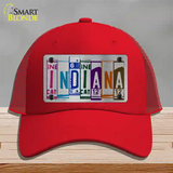 Indiana License Plate Art Novelty License Plate Hat Mesh / Red