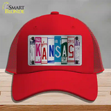 Kansas License Plate Art Novelty License Plate Hat Mesh / Red