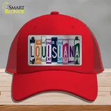 Louisiana License Plate Art Novelty License Plate Hat Mesh / Red