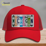 Michigan License Plate Art Novelty License Plate Hat Mesh / Red