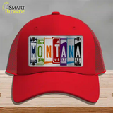 Montana License Plate Art Novelty License Plate Hat Mesh / Red