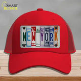 New York License Plate Art Novelty License Plate Hat Mesh / Red