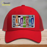 Oklahoma License Plate Art Novelty License Plate Hat Mesh / Red