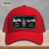 Ride Longer Live Longer Black Brushed Chrome Novelty License Plate Hat Mesh / Red