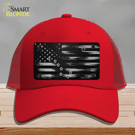 Alaska Carbon Fiber Novelty License Plate Hat Mesh / Red