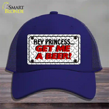 Get Me a Beer Novelty License Plate Hat Mesh / Royal Blue