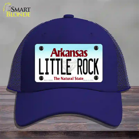 Little Rock Arkansas Novelty License Plate Hat Mesh / Royal Blue