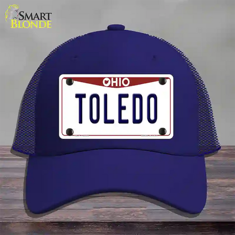 Toledo Ohio Novelty License Plate Hat Mesh / Royal Blue