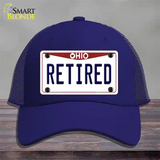 Retired Ohio Novelty License Plate Hat Mesh / Royal Blue