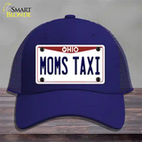 Moms Taxi Ohio Novelty License Plate Hat Mesh / Royal Blue